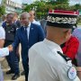 Sandra Molia et Guy Baclet représentant la municipalité à la commémoration du 8 mai à Pointe-à-Pitre