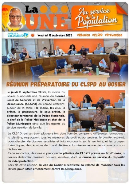 Réunion préparatoire du CLSPD au Gosier 