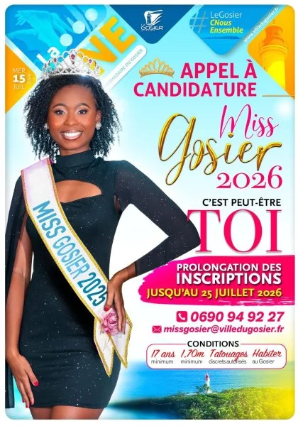 Appel à candidature Miss Gosier 2026