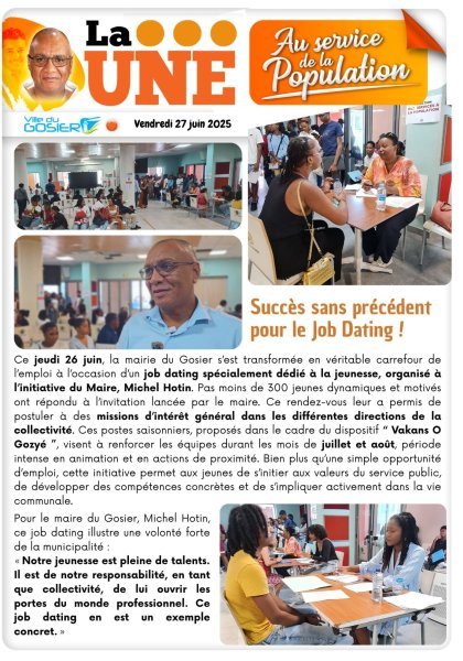 Succès sans précédent pour le Job Dating !