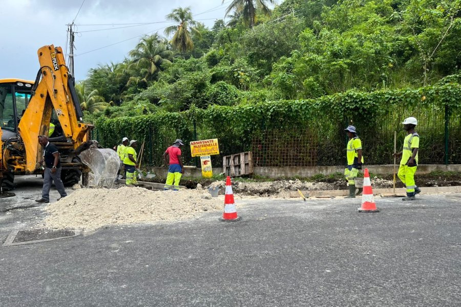 Travaux en cours au Gosier