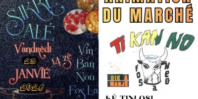 Animation au marché avec Ti kanno