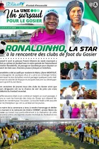 Ronaldinho, la star à la rencontre des clubs de foot du Gosier