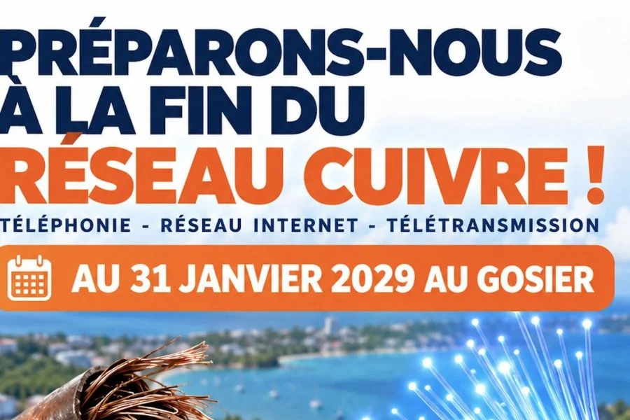 Fibre optique : le Gosier prépare la fin du réseau cuivre