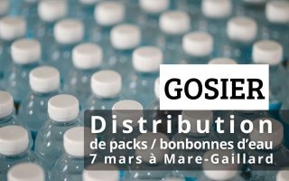 Distribution de packs / bonbonnes d'eau le 7 mars 2025