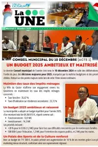 Conseil muncipal du 10 décembre [ACTE 1] : Un budget 2025 ambitieux et maîtrisé