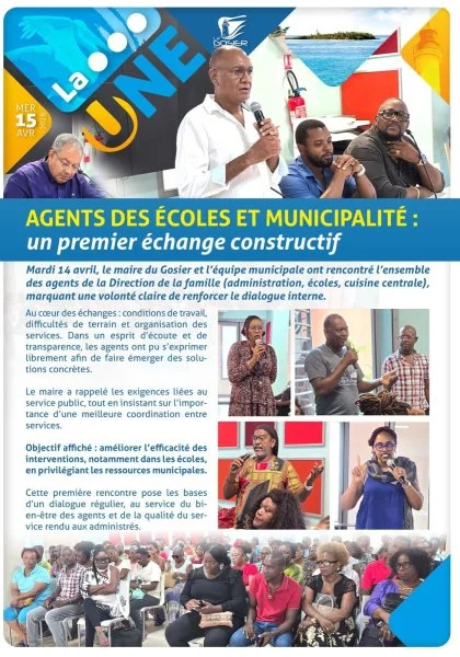 Agents des écoles et municipalité : un premier échange constructif