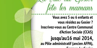 COMMUNIQUÉ DE PRESSE : Inscriptions pour la Fête des mères de 5 ou 6 enfants - du 30 avril au 16 mai 2014