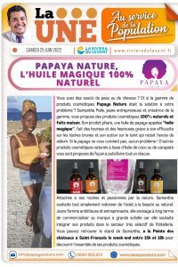 Papaya Nature, l'huile magique 100% naturèl