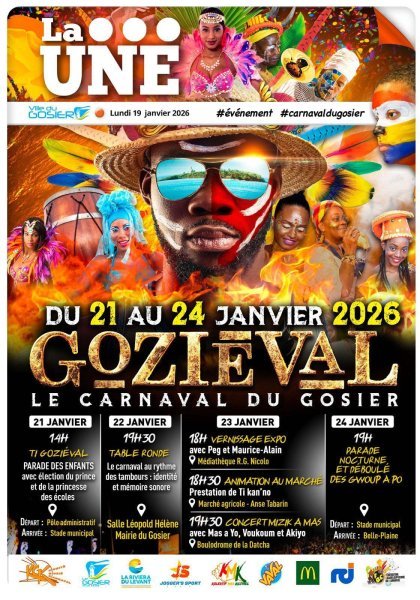 Gozi&eacute;val 2026, le carnaval du Gosier programme