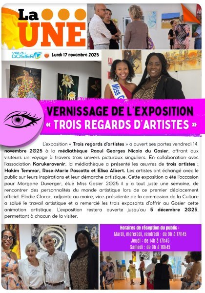  Vernissage de l'exposition "trois regards d'artistes