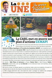 La CARL met en &oelig;uvre son plan d'actions GEMAPI