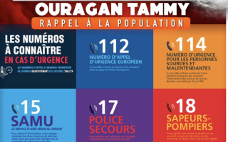 Ouragan Tammy "rappel à la population"