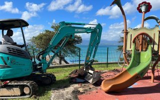 Remise en état de l'aire de jeux du parc du Calvaire