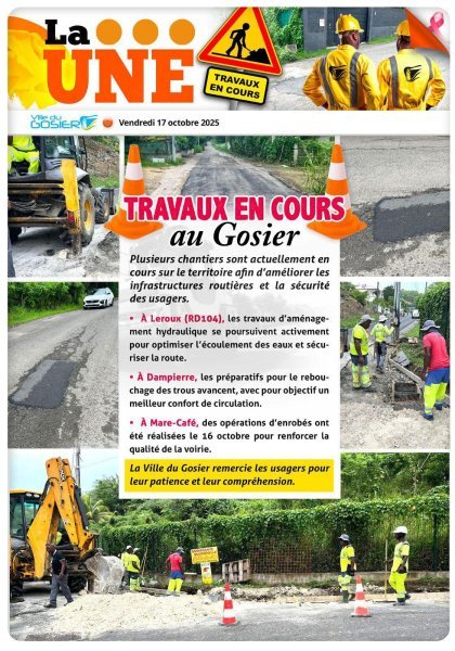Travaux en cours au Gosier
