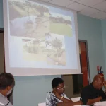 Présentation du diaporama sur grand écran des chantiers et projets de la...