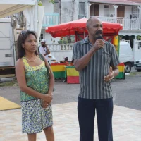 Marie Flore Désirée et José Séverien, adjoints au Maire de la Ville du Gosier