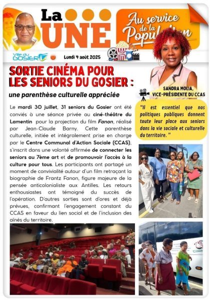 Sortie cinéma pour les seniors du Gosier : une parenthèse culturelle appréciée