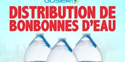 Distribution de bonbonnes d'eau à la population le 3 septembre 2024
