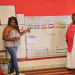 Ernestine BENOIST en compagnie d'une professeure des écoles pendant des...
