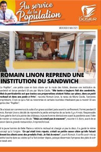 Romain Linon reprend une institution du sandwich