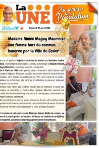 Madame Aimée Maguy Maurinier, une femme hors du commun, honorée par la Ville du Gosier