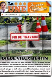 Fin des travaux : Digue vieux Bertin
