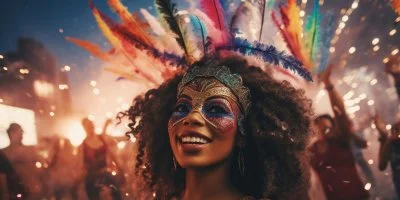 Déboulé en pyjama et brilé Vaval avec Mas A Yo et Ti Kanno