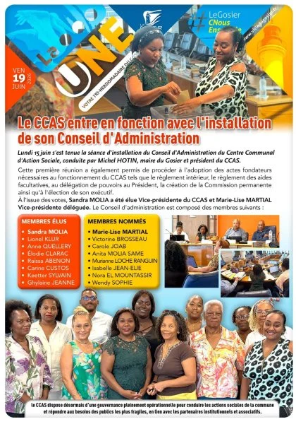 Le CCAS entre en fonction avec l'installation de son Conseil d'Administration