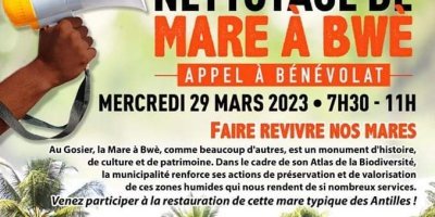 Opération coup de poing nettoyage de Mare à bwè | Appel à bénévolat