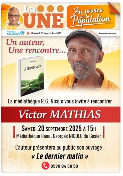 Un auteur, une rencontre avec Victor MATHIAS