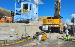 Phase préparatoire : démolition du clocher de l'église Saint-Louis