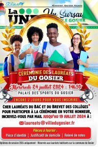 Cérémonie des lauréats du Gosier
