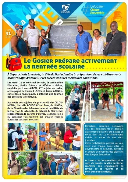 Le Gosier prépare activement la rentrée scolaire