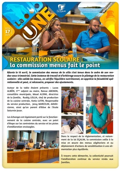 Restauration scolaire : la commission menus fait le point