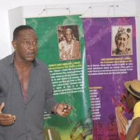 Max Molia, Président d'asso lors de l'expo des Maitres-ka du quartier n°4