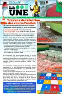 Travaux de réfection des cours d'écoles