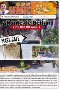 Route de Beflan : fin de travaux 