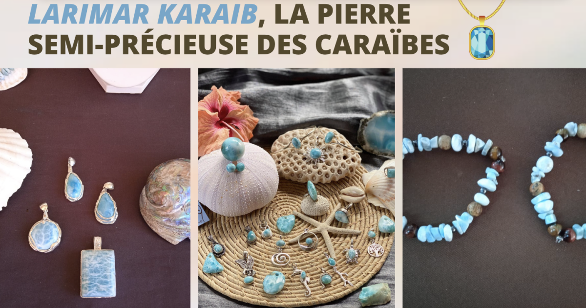 Collier Ethnique Fait Main En Larimar Naturel (pierre Des Caraïbes) - Longueur 18 Pouces (~45 Cm)
